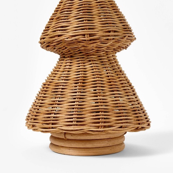 New Target Threshold with Studio McGee Large Rattan Basket Weave Christmas Tree - Picture 3 of 4